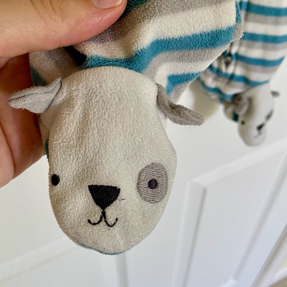 Bundle of Fuzzy Pajamas/Sleepers 6-9M - Picture 10 of 15